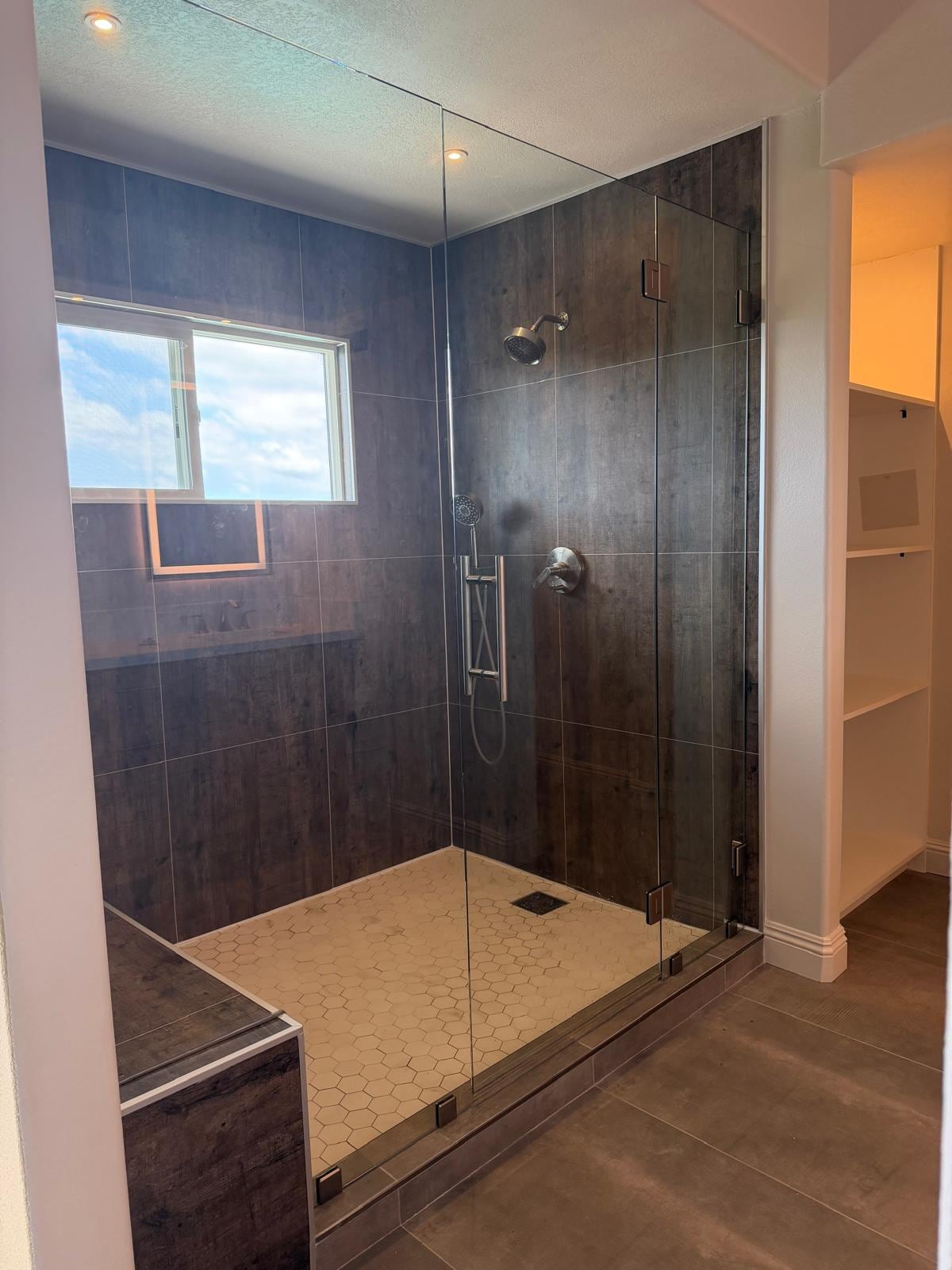 Walk-in shower remodel in a Mission Viejo primary bathroom